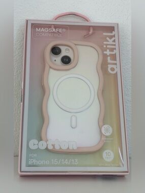 Artikl Cotton MagSafe iPhone 15 14 13 Pink Iridescent Case NWT
